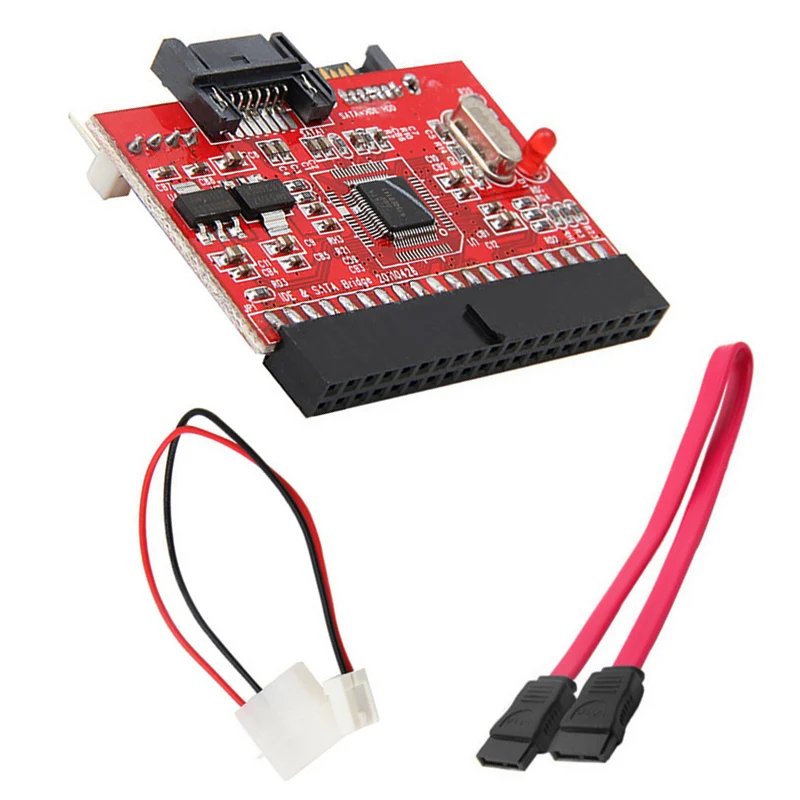 Конвертер 2 в 1 IDE SATA/адаптер SATA Поддержка серии ATA IJS998|Компьютерные кабели и
