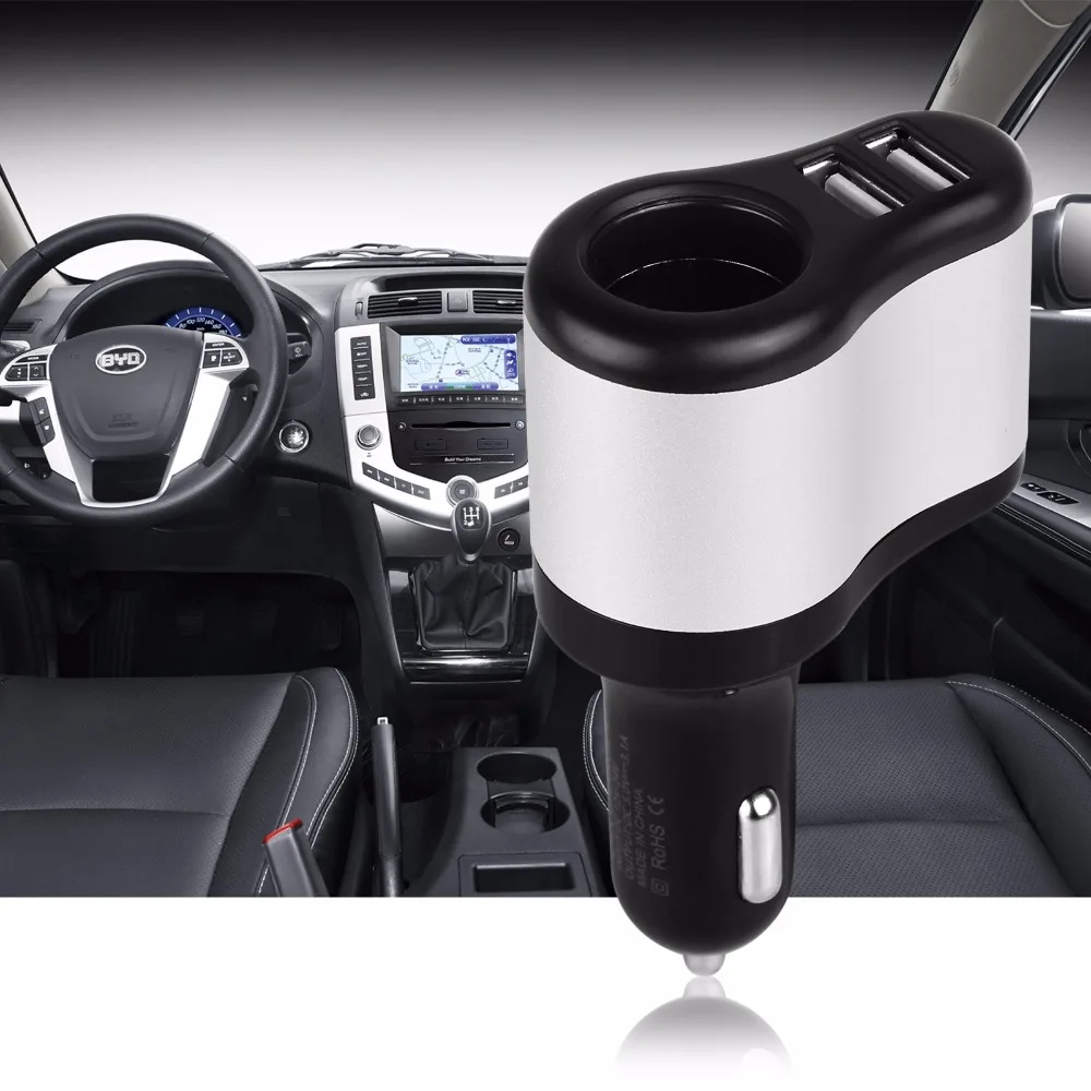 AOZBZ 2 зарядных порта USB разветвитель автомобильного прикуривателя гнездо