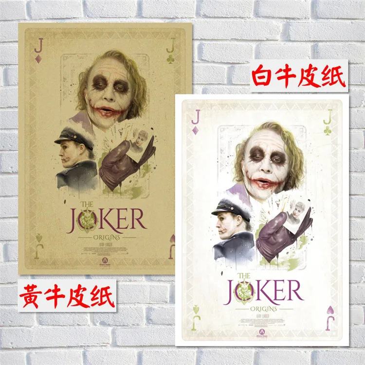 Художественный постер joker 1 из крафт-бумаги для бара кафе декоративная брендовая