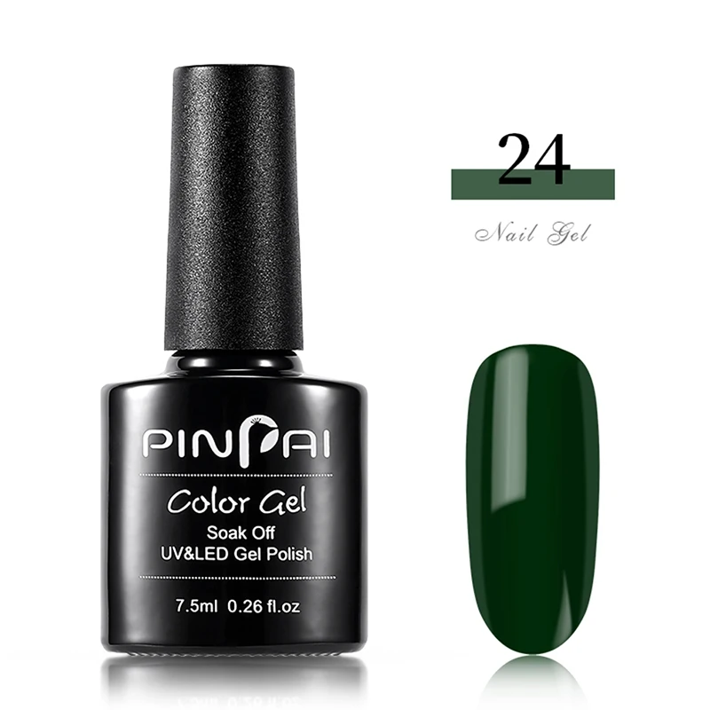 NO.24 Pinpai 64 Цвета УФ-гель для ногтей Полупостоянный 7,5 мл Гибридный СВЕТОДИОДНЫЙ УФ гель лак удаляющийся замачиванием лаковое гелевое покрытие для ногтей верхнее пальто базовое пальто - Цвет: NO.24