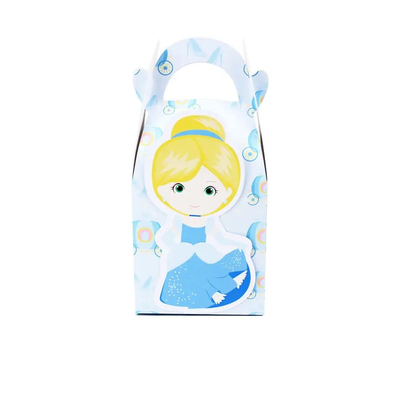 princesses 1 Новые Вечерние коробки для принцесс, подарочные коробки для конфет, коробки для кексов, праздничные принадлежности для девочек на день рождения, розовые вечерние декорации - Цвет: princesses 1
