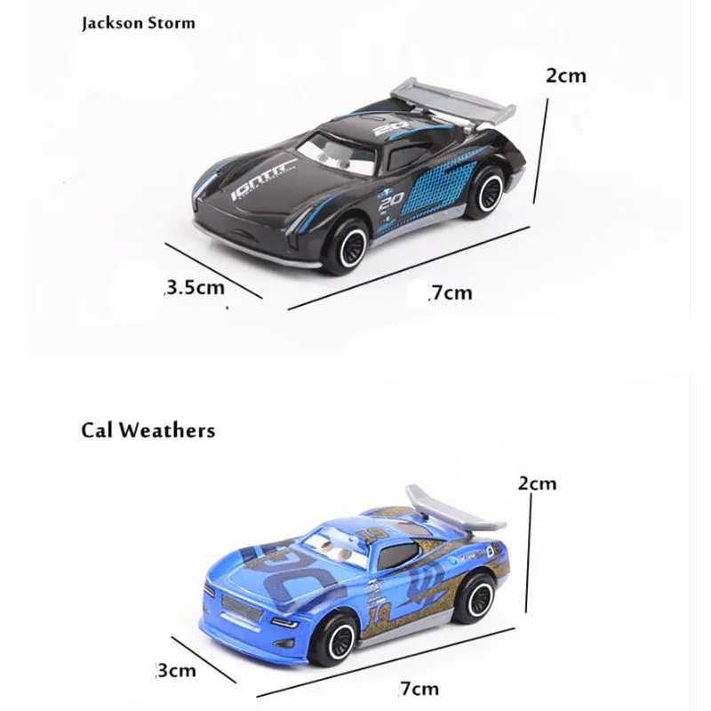 7 шт./компл. disney Pixar машина 3 Lightning McQueen Джексон Storm Mater Мак дядя грузовик 1:55 литья под давлением автомобильных модель игрушка для мальчиков