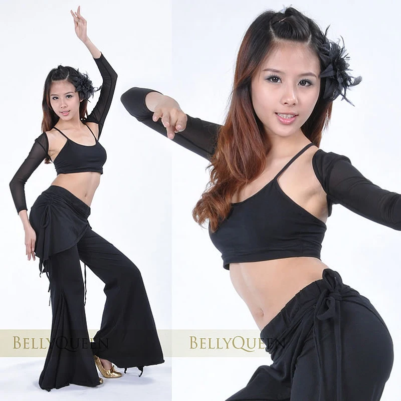 Костюмы для танца живота Наплечные рукава реглан сетчатые тканевые аксессуары