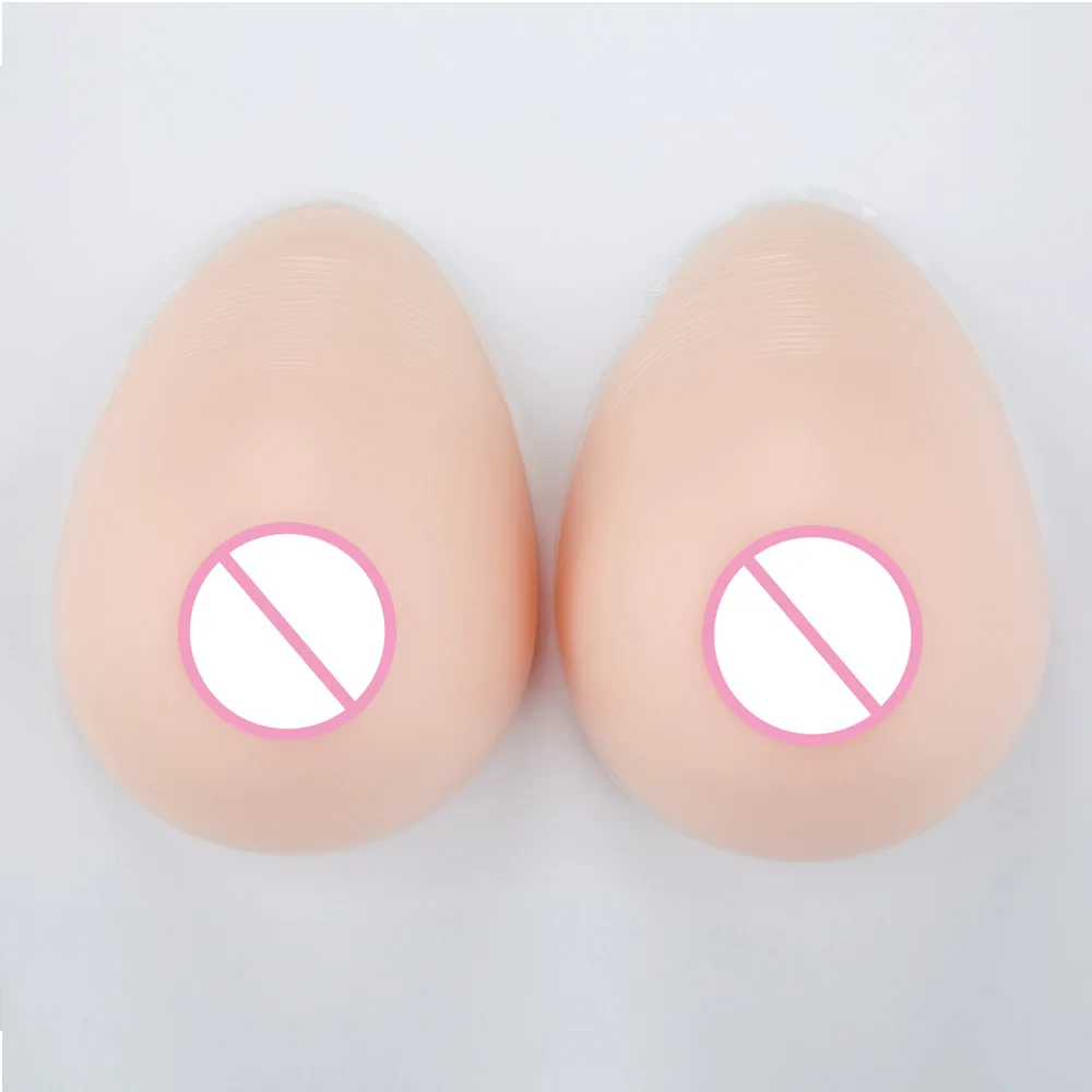 Silicone Breast Forms Realistic Fake Boobs Tits Enhancer White Water Drop Shape Crossdresser Drag Queen Shemale Transgender