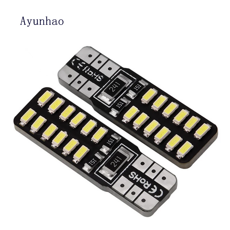 12 В светодиодный широкая лампа подсветки T10 24SMD 3014 номерной знак свет