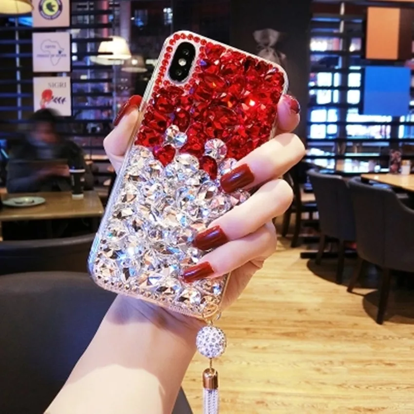 Роскошный мягкий чехол для телефона Xiaomi 9 8 SE 5 5S Plus 5X 6 Redmi 7 Note 4 4X 5A с бриллиантами и