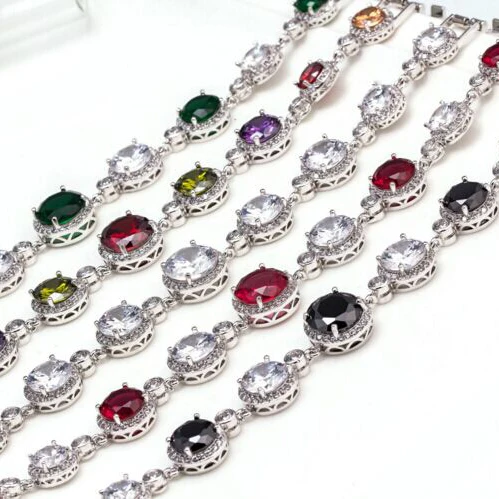 

Прозрачный Круглый зубец CZ свадебный Теннисный браслет