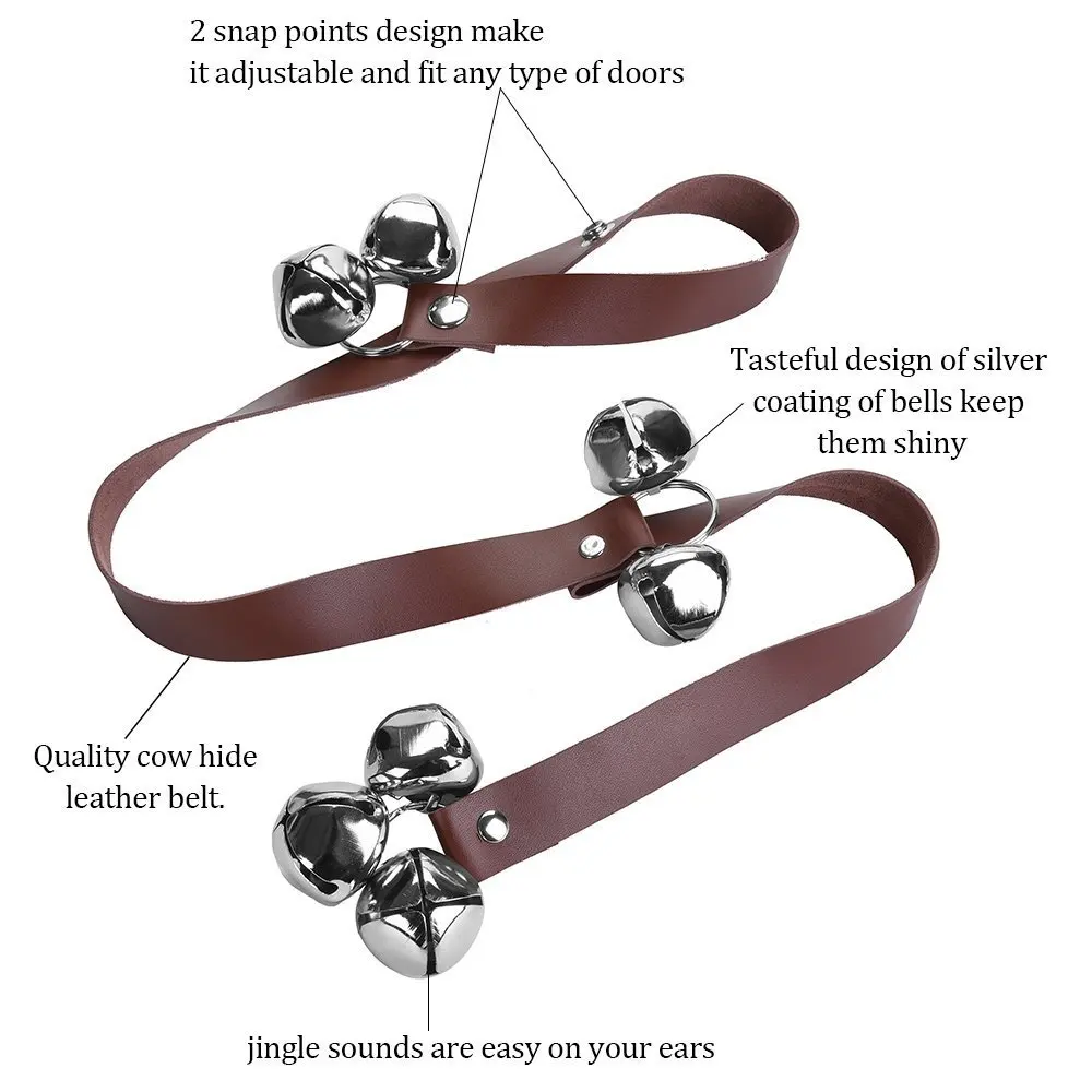 Собаки дверные звонки премиум кожа собака Премиум качество учебный горшок