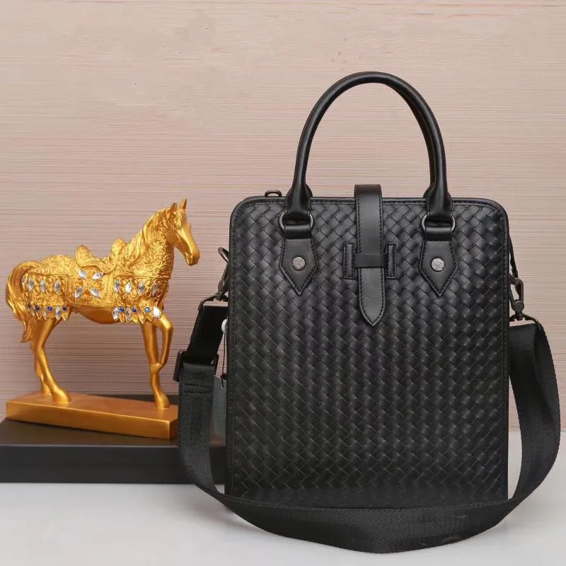 

Kaisiludi leather bag handbag business vertical briefcase computer bag single-shoulder oblique satchel fashion