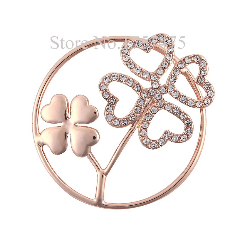 TDIYJ 6 шт. Новый 1 2 мм толщина моя монета Shamrock Deluxe 33 четыре листа клевера Монета диск