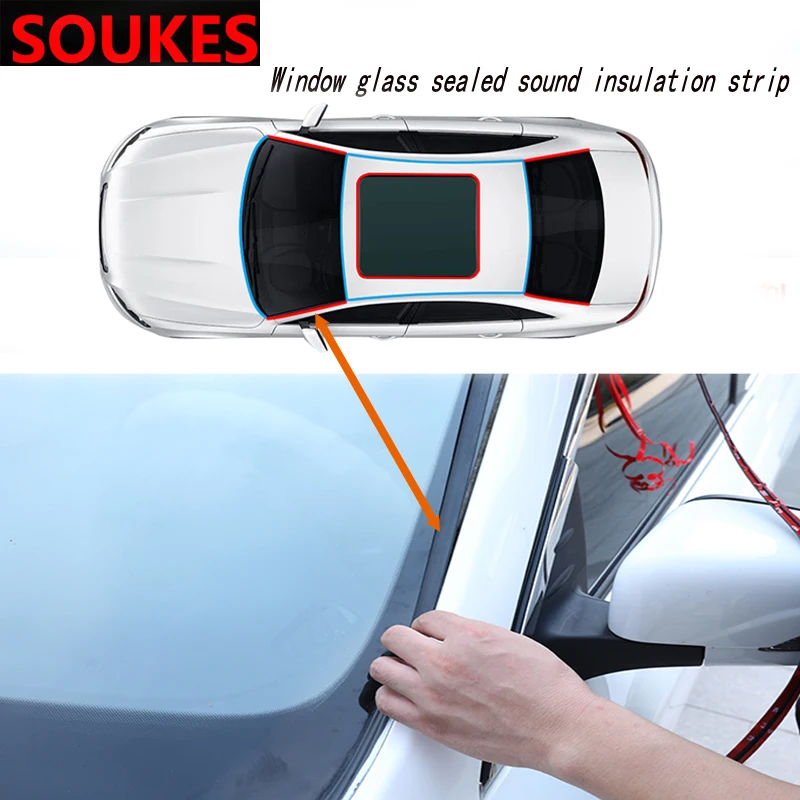 

100cm Car Front Rear Window Windshield Soundproof Seal Strip For Skoda Octavia A5 A7 2 Fabia Yeti BMW E60 F30 X5 E53 Inifiniti