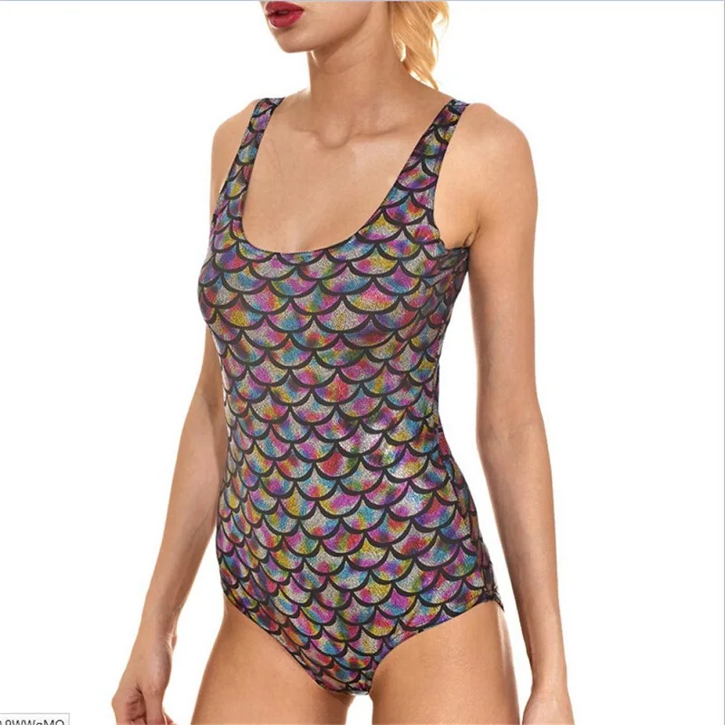 Женский цельный купальник русалки размера плюс Бразильское бикини сексуальное