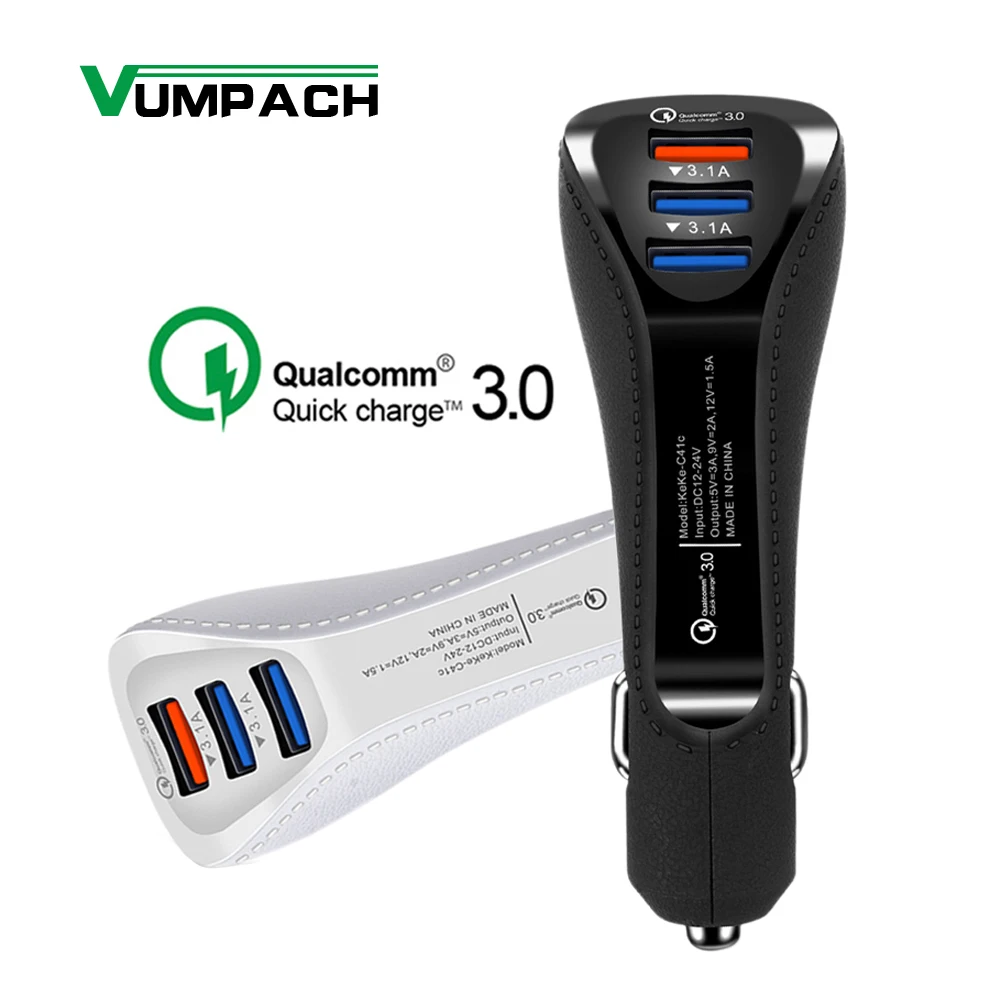 Быстрое Автомобильное зарядное устройство QC3.0 2 0 Быстрый зарядный кабель для samsung