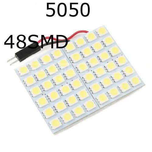 20x Панель Светодиодный светильник 48 SMD 5050 интерьер комнаты купол двери автомобиля