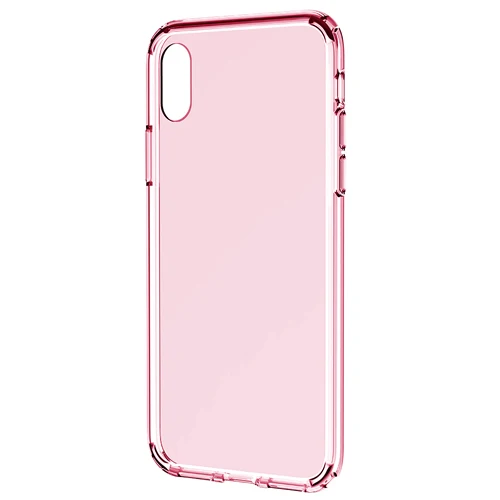Для iPhone x чехол, Rock кристально чистый защитный тонкий ПК противоударный чехол для iPhone x 5,8 дюймов - Цвет: pink