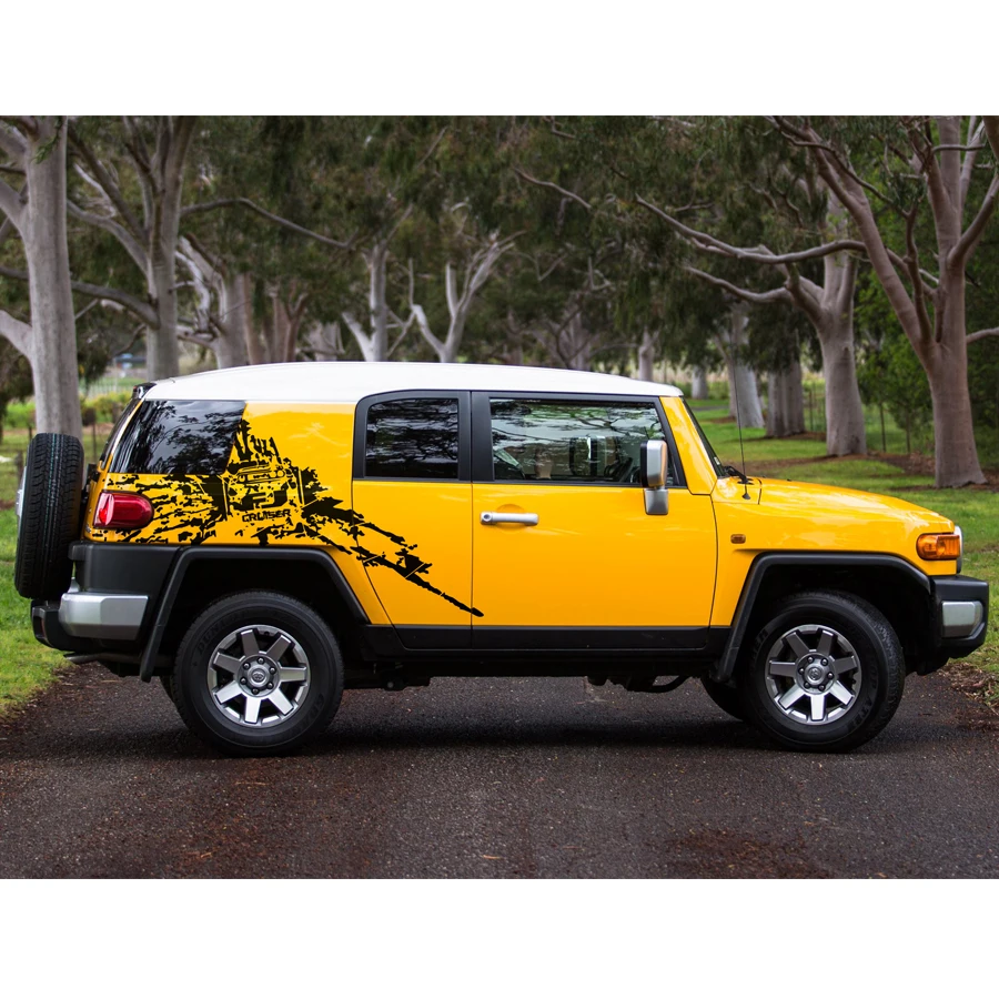 Car Sticker 2 Pcs Rear Trunk Tank Styling Mud Graphic Vinyl Accessories Custom Fit For TOYOTA FJ CRUISER 2018 | Автомобили и
