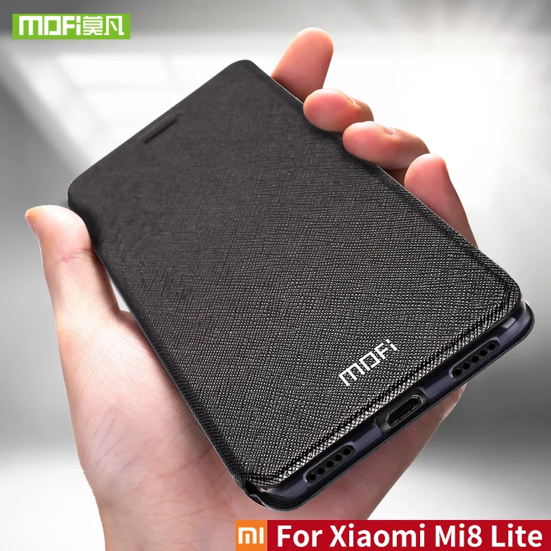 Для Xiaomi Mi 8 Lite чехол для Xiaomi Mi 8 Lite чехол силиконовый 360 Роскошный кожаный флип Mofi для Xiaomi Mi 8 Lite чехол