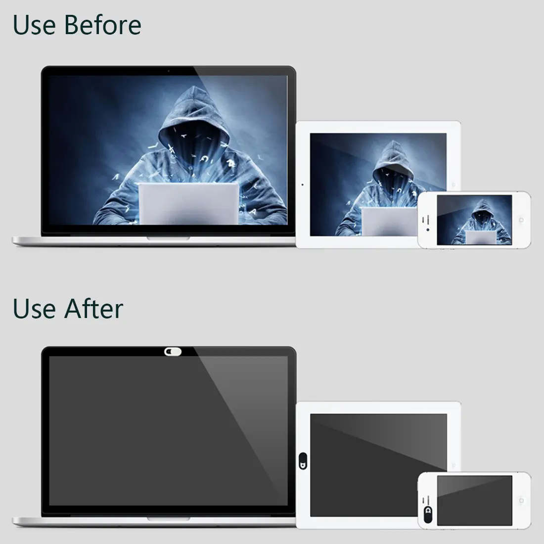 Etmakit High Quality WebCam Cover Shutter Magnet Slider Plastic Camera Cover For Web Laptop iPad PC Mac Tablet Privacy
