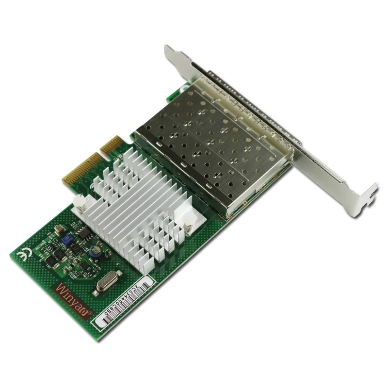 Четырехпортовый волоконно канальный PCI E X4 карта гигабитный Ethernet сетевой адаптер