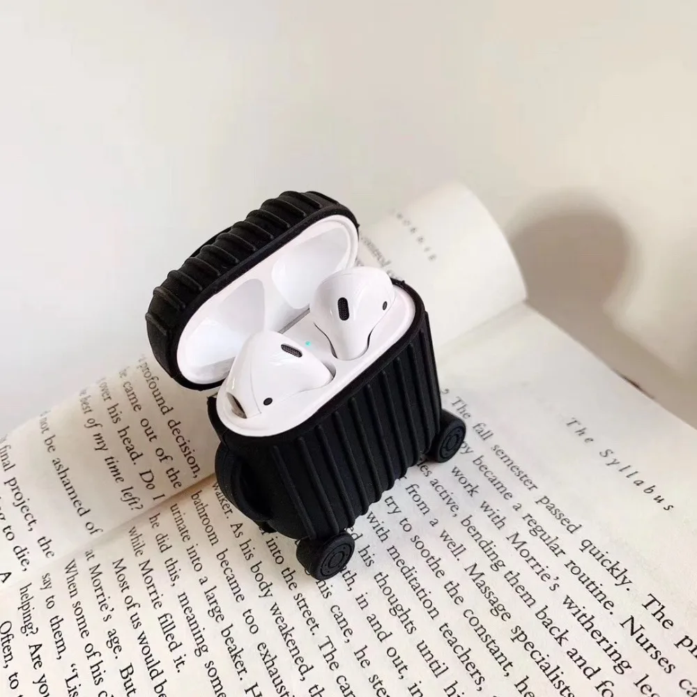 Чехол для AirPods, милый простой мини-бокс, Мультяшные аксессуары, защитный силиконовый чехол, Роскошный чехол для Air pods 2, чехол для наушников, funda