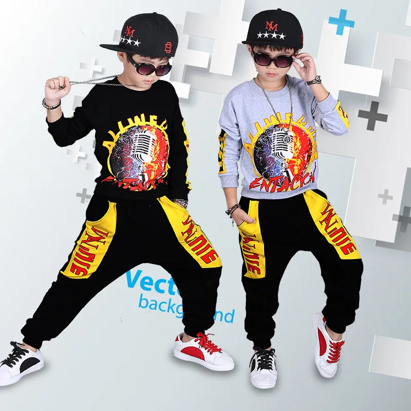 2018 Fall New Arrival Boys Performance Costume Tracksuit Children's Fashion Printing Clothing Set 2 Pcs Kids Sports Suit A831 |