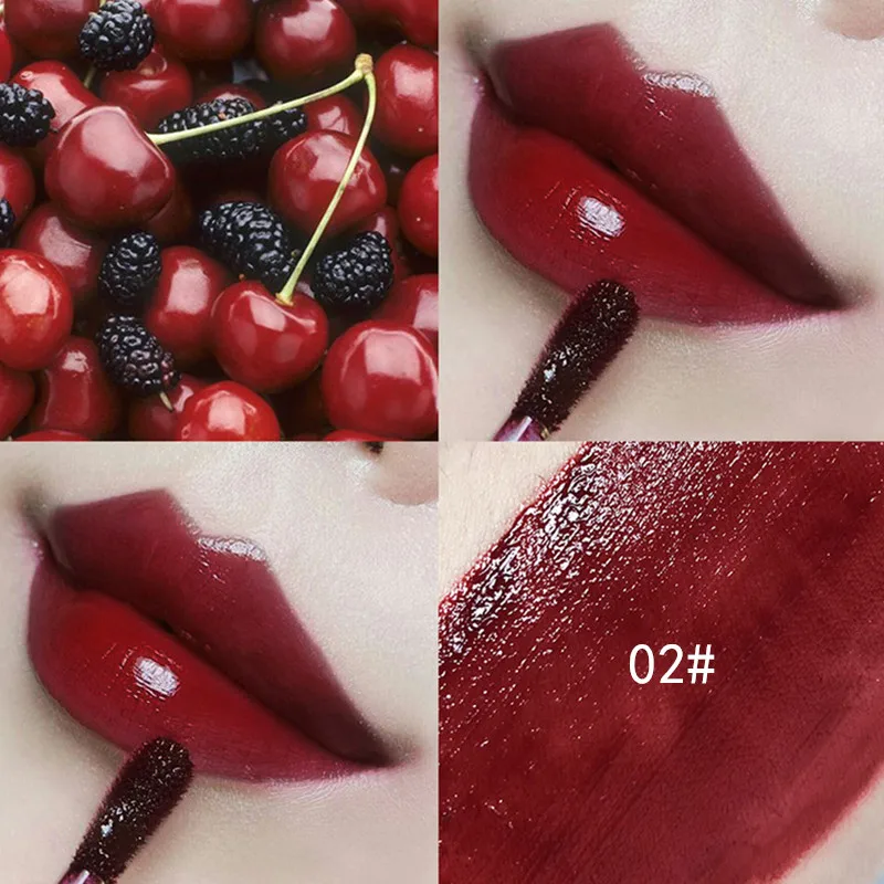 02 1 шт., макияж для горячих губ, 6 цветов, жидкая губная помада, зеркальная поверхность, блеск для губ, ТИНТ, стойкая увлажняющая антипригарная чашка, глазурь для губ - Цвет: 02