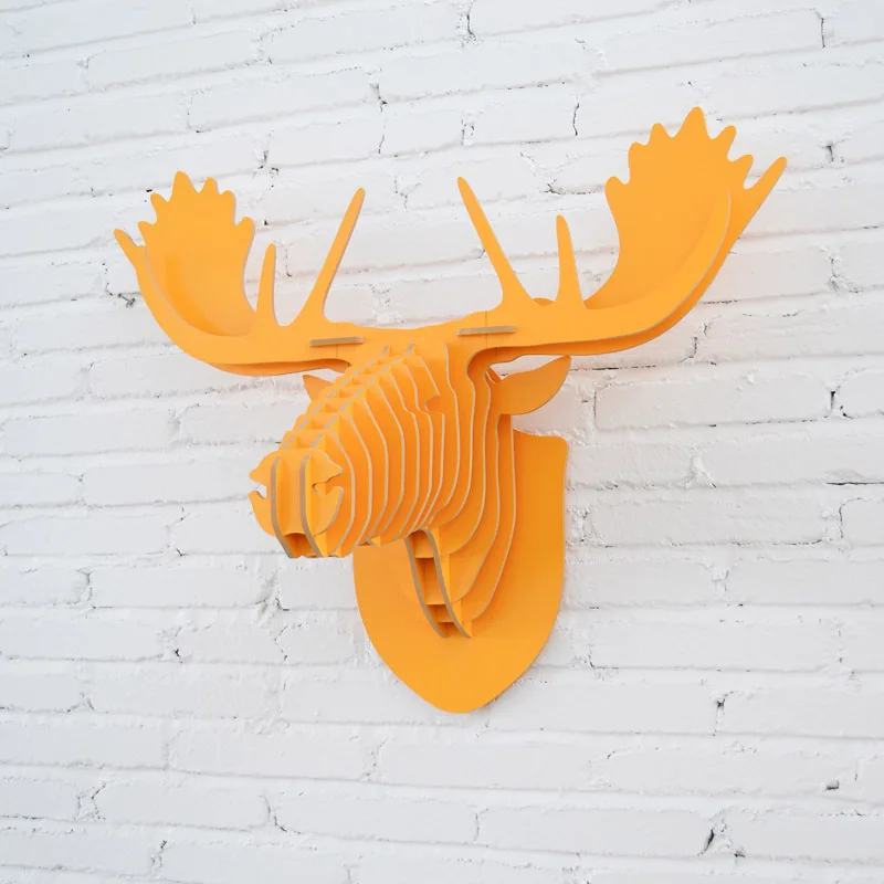 Мебель для дома из дерева MOOSE 3d-резьба по дереву с головой животного домашнего