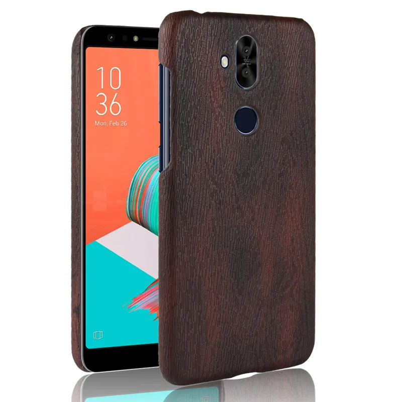 Жесткий чехол Zenfone 5 Lite ZC600KL из поликарбоната и искусственной кожи с деревянным