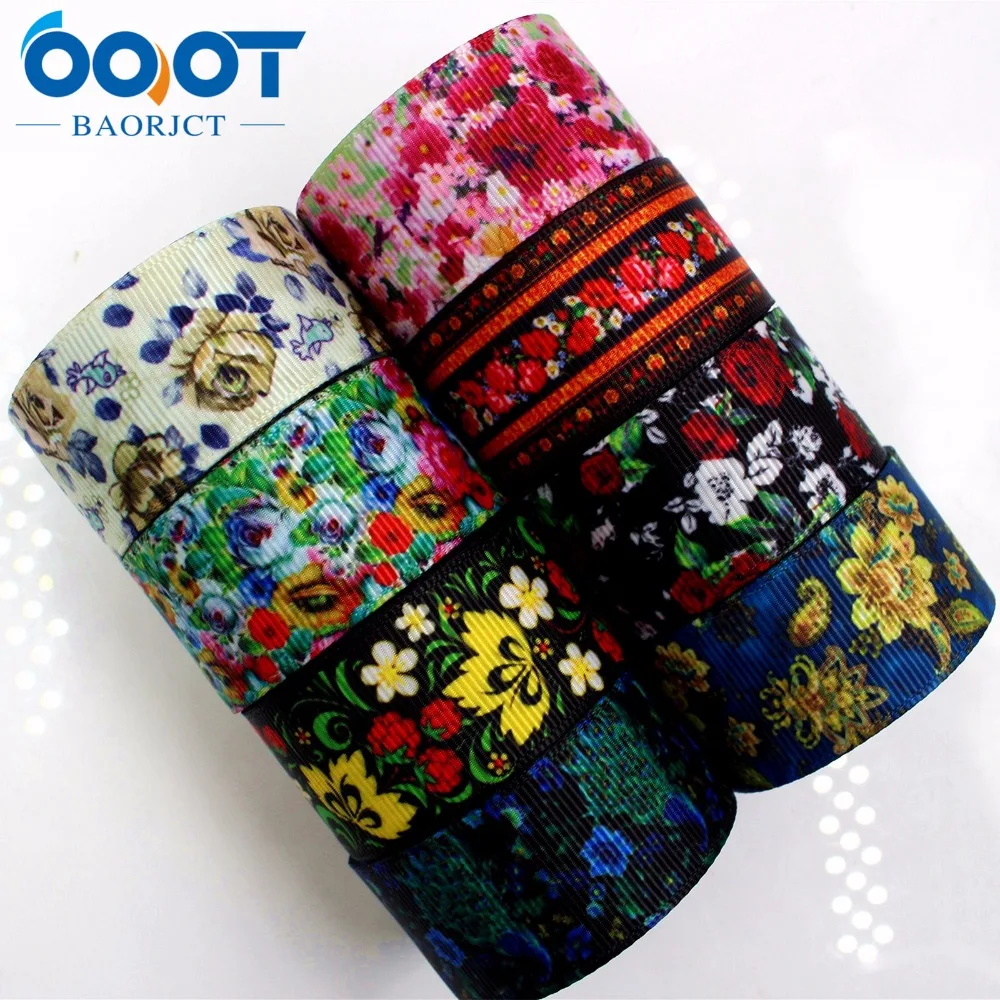 Термотрансферная печать OOOT BAORJCT 175163 25 мм 10 ярдов ленты с цветами grosgrain свадебные