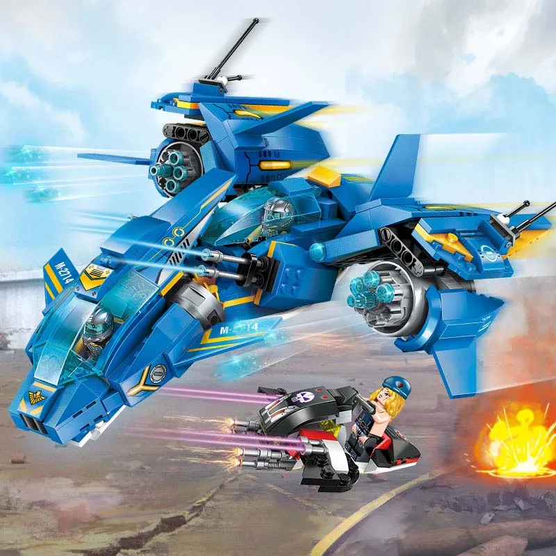 Enlighten Technic Air combat Fighter строительные блоки для автомобилей комплекты кирпичей