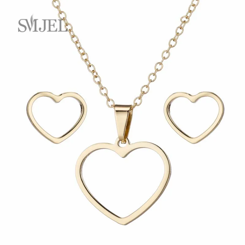 Женское Ожерелье SMJEL из нержавеющей стали романтическое ожерелье с подвеской в