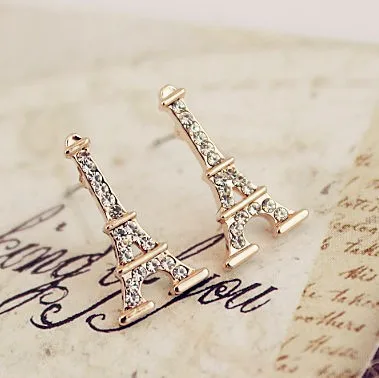 Upscale jewelry wholesale earrings Korean Eiffel Tower Freeshipping | Украшения и аксессуары