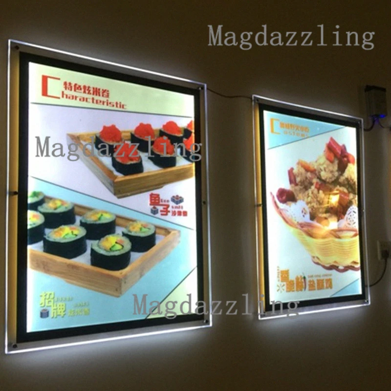Тонкий светодиодный акриловая рамка меню Панели 24 &quotx 36&quot Ресторан настенный