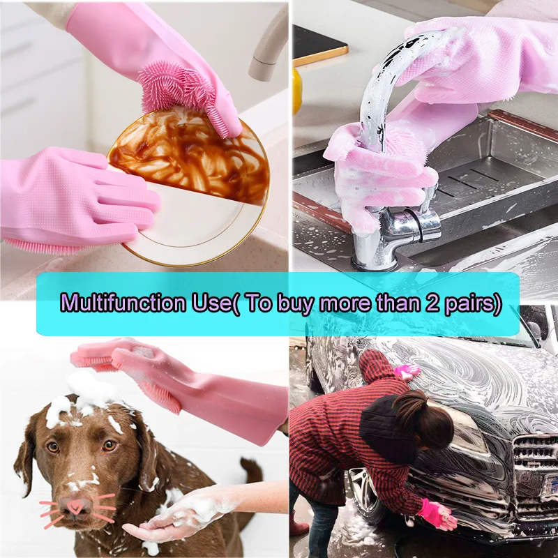 Силиконовые перчатки для мытья посуды кухонные пыльные термостойкие автомобиля