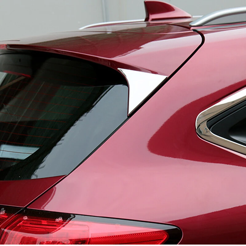 

For Honda Vezel HR-V HRV 2014-2018 ABS Chrome Rear Trunk Window Spoiler Cover Pillar Post Trim Molding Garnish Car Styling 2pcs