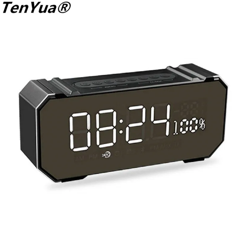 Портативный будильник DG100 радио со светодиодной подсветкой сабвуфером картой