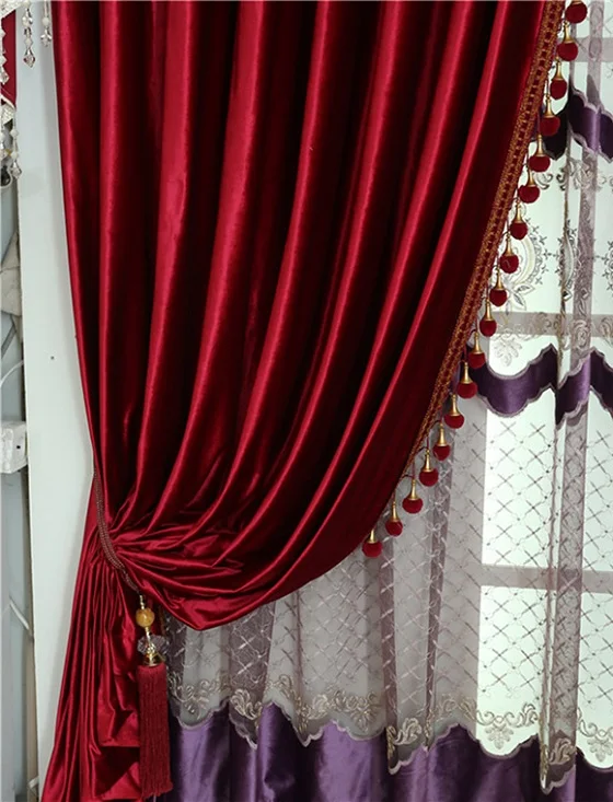 

Бархатные шторы Super Household burgundy
