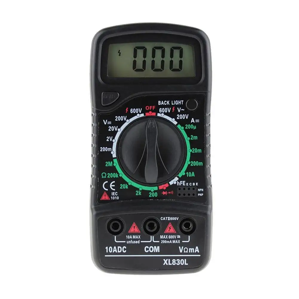 XL830L Цифровой мультиметр портативный AC/DC Измеритель Напряжения DC Амперметр