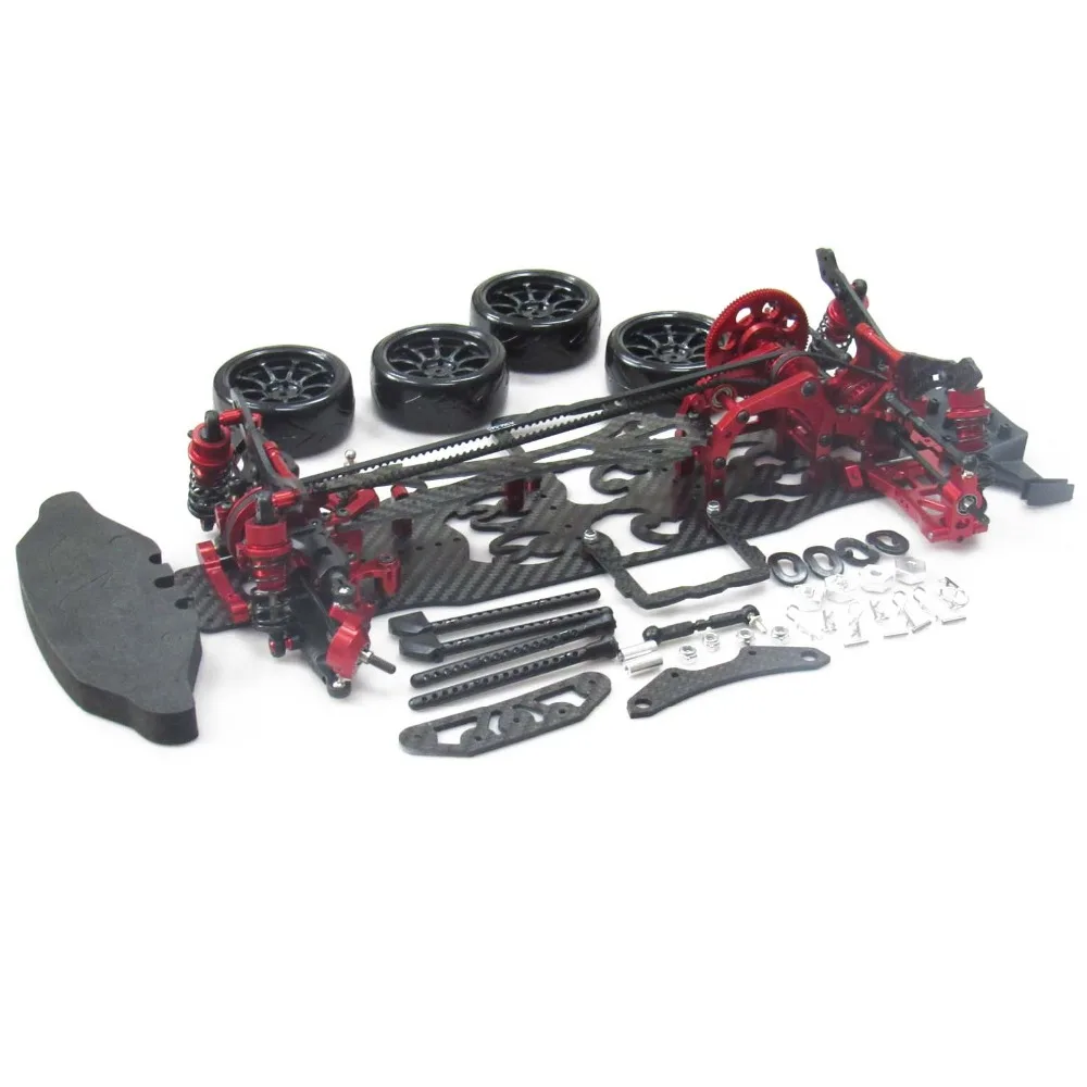 OEM 1/10 сплава и углерода SAKURA D4 AWD EP Дрифт гоночный автомобиль рама кузова Комплект RC управления шасси автомобиля# KIT-D4AWD