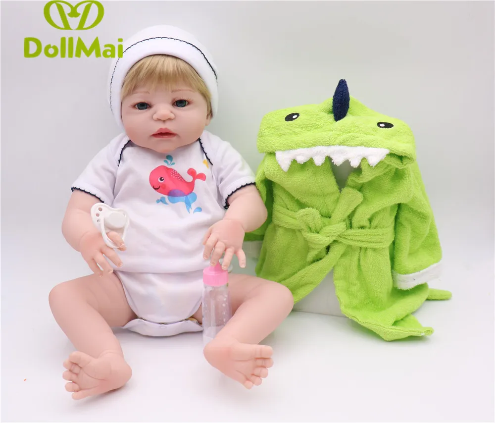 Банный халат куклы Реборн настоящая babydoll полностью силиконовые мальчиков и