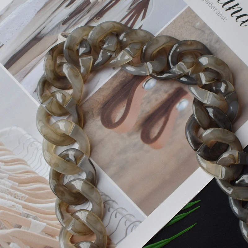 Мм Милая модная сумочка Акриловые diy части акриловая сумка на плечо круги цепь аксессуар размер 3 см* 4 см вокруг ЭЛЕМЕНТЫ Ожерелья