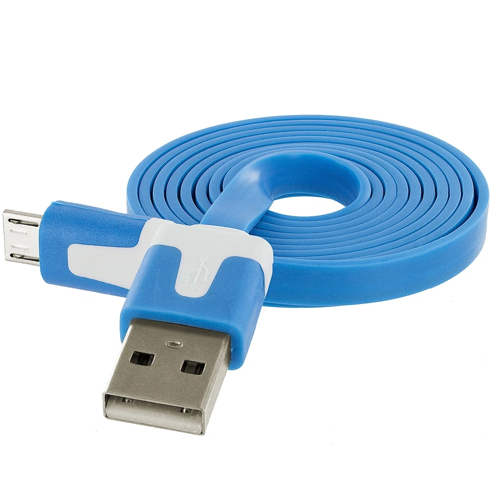 100 шт./партия плоский аксессуар для лапши пачки Micro USB кабель передачи данных шнур 3