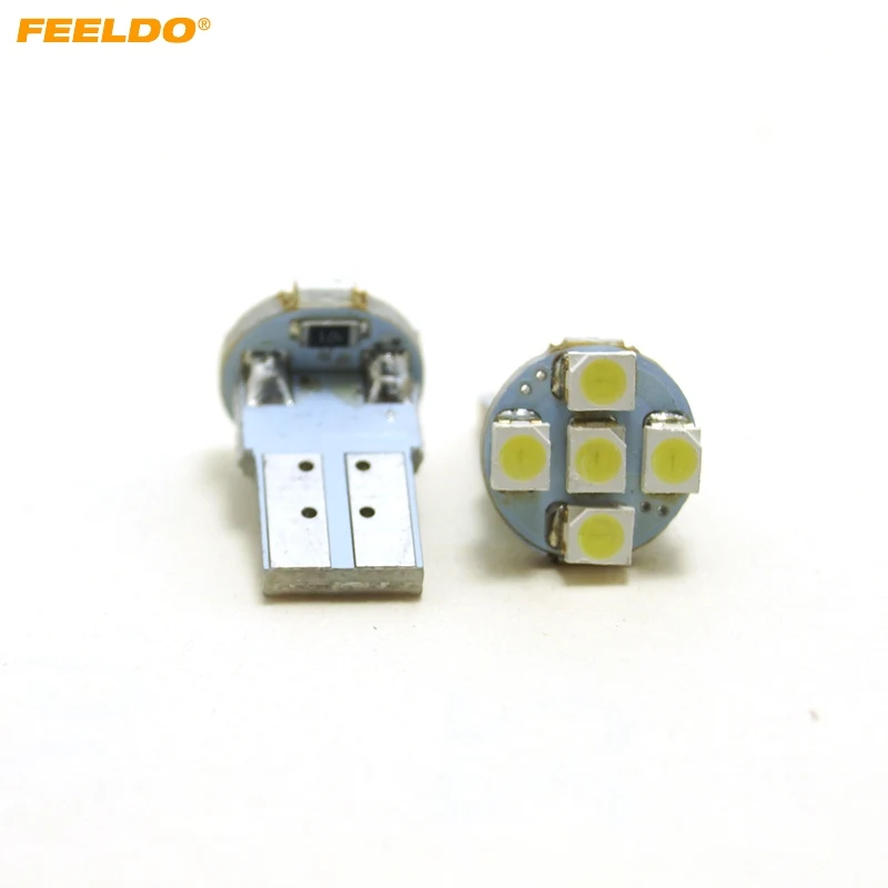 200 шт. DC12V T10 194 168 Клин 1 Вт 1210 5SMD 5LED белый светильник номерного знака автомобиля в