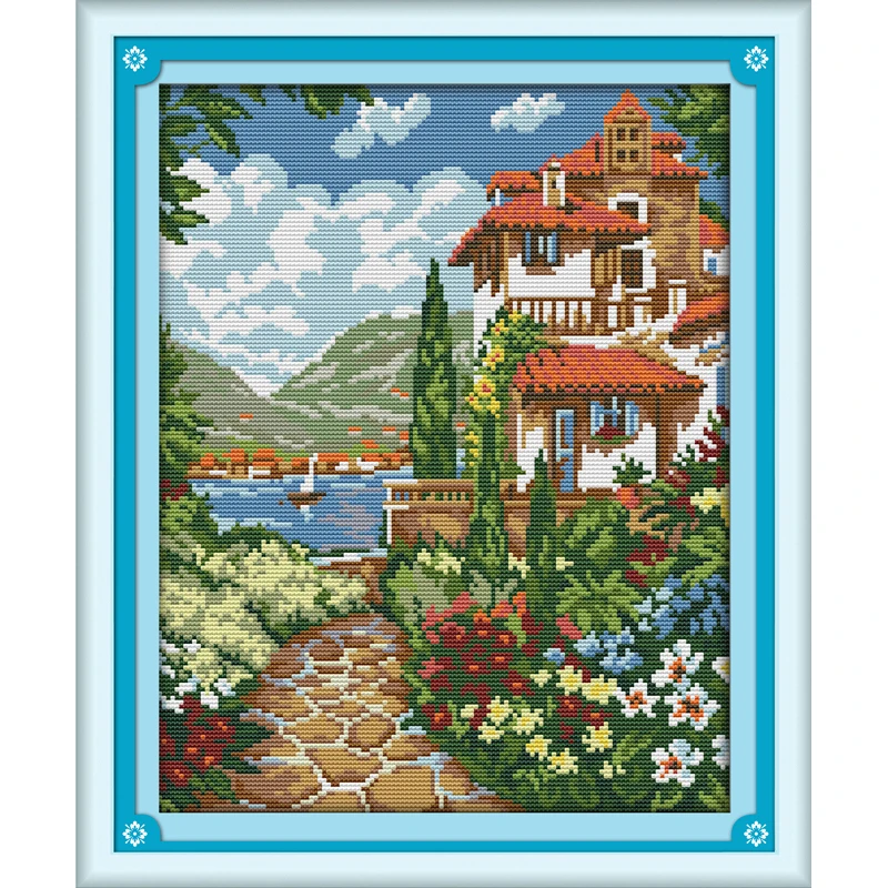 Everlasting Love Lakeside Mansion китайский набор крестиков экологичный хлопок печать Сделай