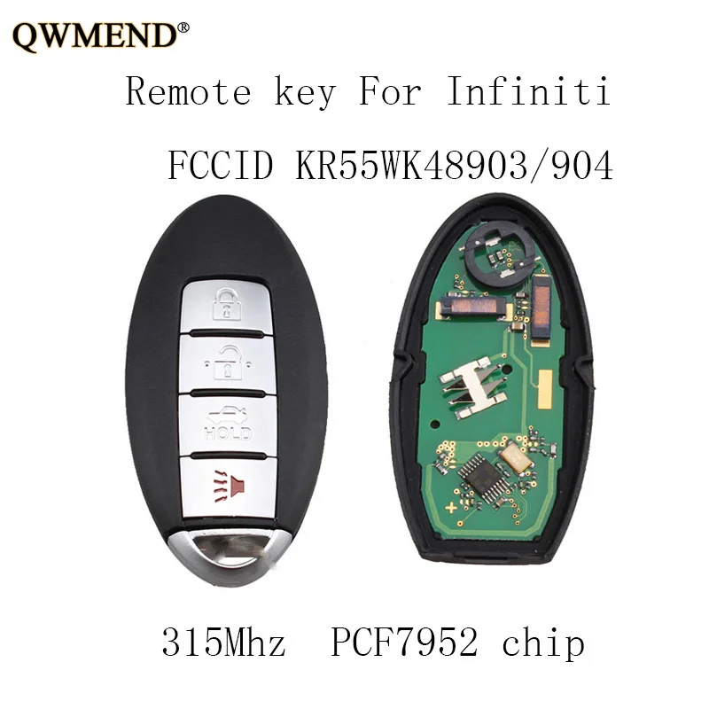 QWMEND 315 МГц дистанционный брелок для INFINITI 2011 12 G25 2007 08 G35 2008 13 G37 2014 15 Q60 оригинальный