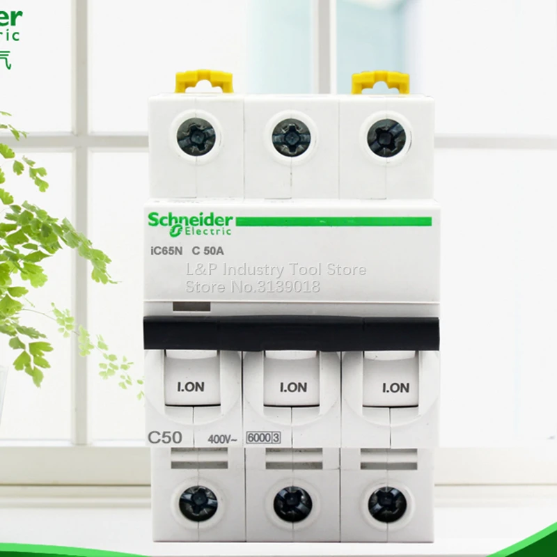 100% Новый оригинальный Schneider IC65N 3P C50A A9F18350 вакуумный мини-выключатель MCB Acti 9 Type C |