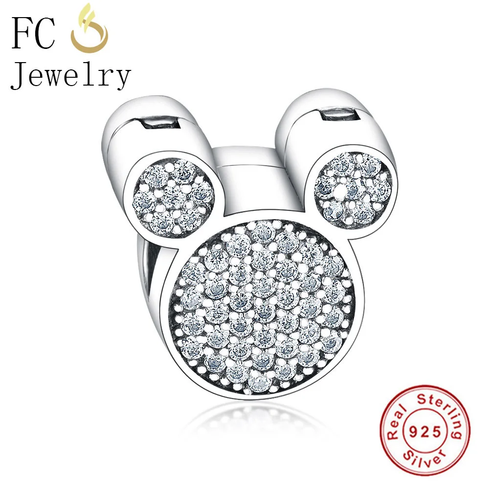 FC ювелирное изделие, браслет Pandora, 925 серебро, сердце, цветок, эмаль, цирконий, замок, фиксатор, бусина, рефлексион, Berloque - Цвет: FC0400
