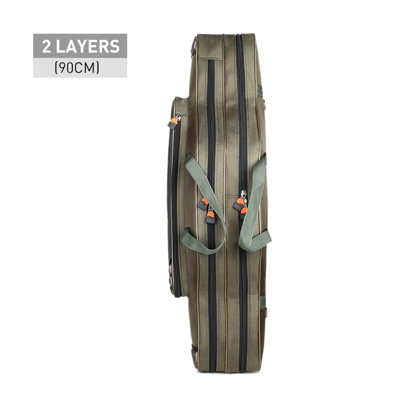 Green 2 Layer 90 cm Портативный многофункциональные рыболовные сумка песка из плотной ткани детская одежда на рост 80, 90/100/120 см Удочка 3 Слои 4 Слои Travel Carry чехол Pesca XA49G - Цвет: Green 2 Layer 90 cm
