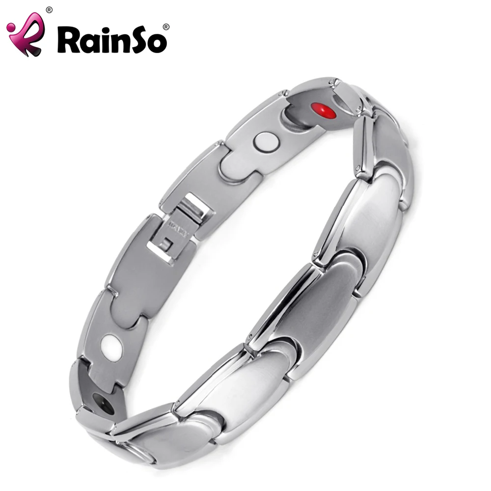 Магнитный браслет Rainso bio energy из нержавеющей стали 316 женские браслеты с