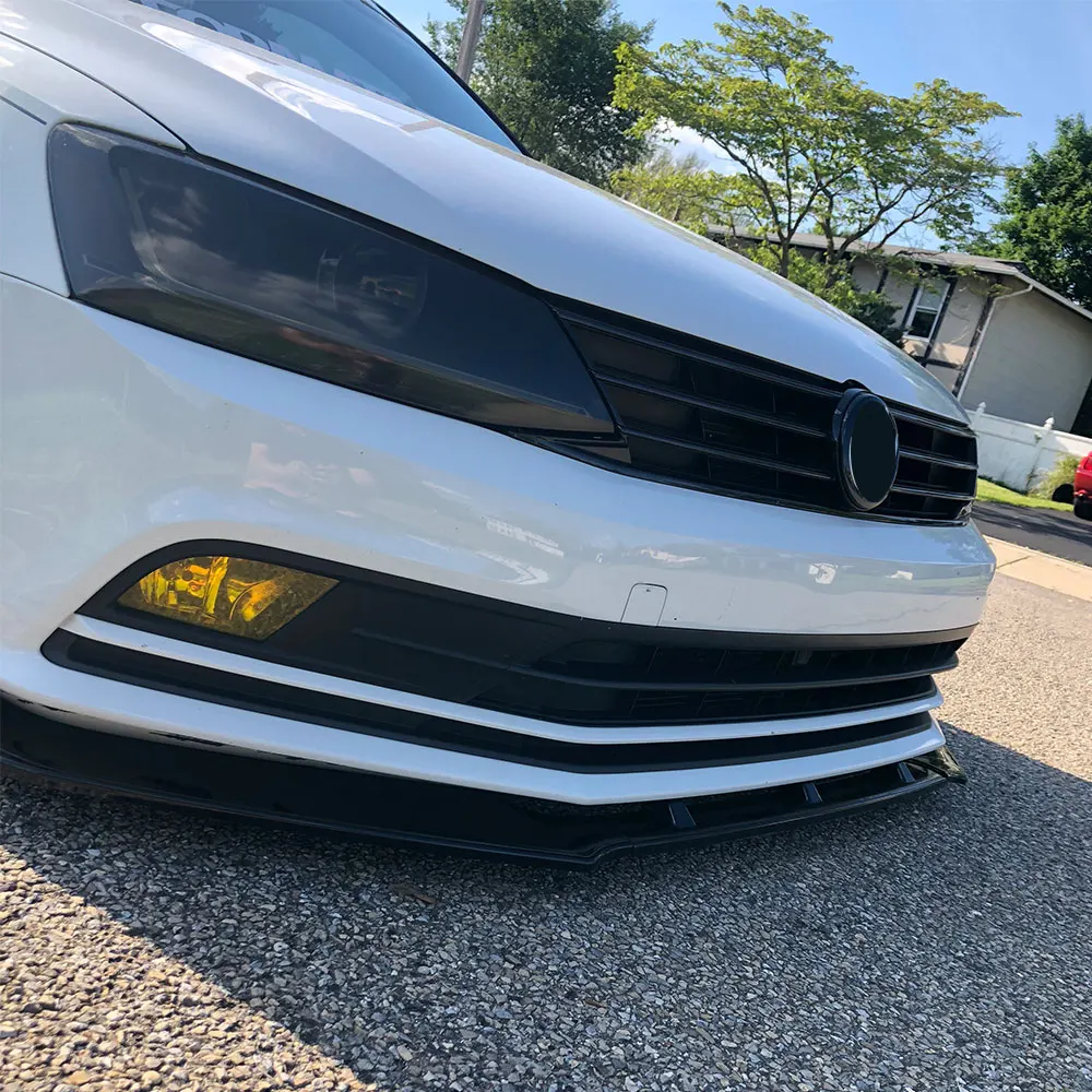 Яркий черный Передний бампер спойлер пригодный для VW JETTA MK6.5 2015 2018|Защитные рамки|